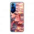 Дизайнерский силиконовый чехол для Tecno Pova 4 бабочки розовые
