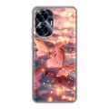 Дизайнерский силиконовый чехол для Realme C55 бабочки розовые