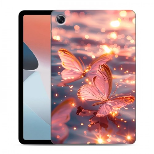 Дизайнерский силиконовый чехол для OPPO Pad Air бабочки розовые