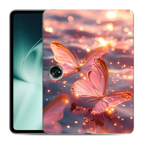 Дизайнерский силиконовый чехол для OnePlus Pad бабочки розовые