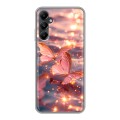 Дизайнерский силиконовый чехол для Samsung Galaxy A05s бабочки розовые