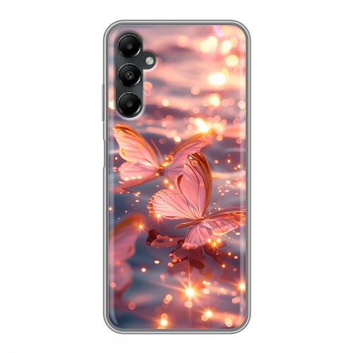 Дизайнерский силиконовый чехол для Samsung Galaxy A05s бабочки розовые