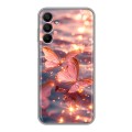 Дизайнерский силиконовый чехол для Samsung Galaxy A15 бабочки розовые