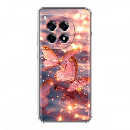 Дизайнерский силиконовый чехол для OnePlus Ace 3 бабочки розовые