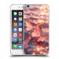 Дизайнерский силиконовый чехол для Iphone 6 Plus/6s Plus бабочки розовые