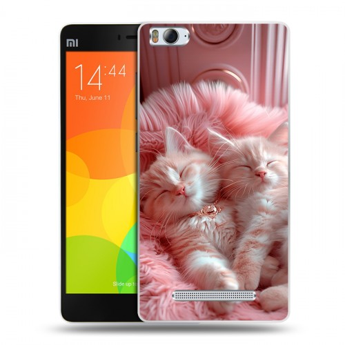 Дизайнерский пластиковый чехол для Xiaomi Mi4i котята котики