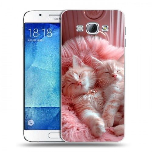 Дизайнерский пластиковый чехол для Samsung Galaxy A8 котята котики