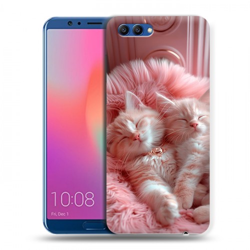 Дизайнерский пластиковый чехол для Huawei Honor View 10 котята котики