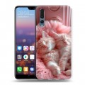 Дизайнерский силиконовый с усиленными углами чехол для Huawei P20 Pro котята котики