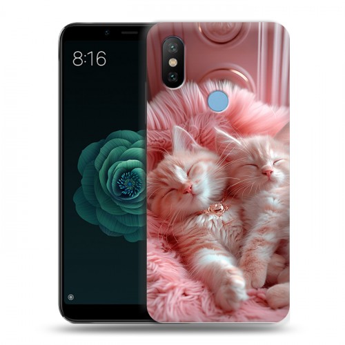 Дизайнерский силиконовый чехол для Xiaomi Mi A2 котята котики