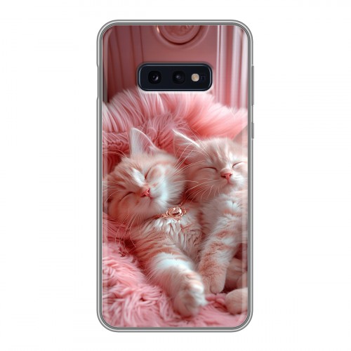 Дизайнерский силиконовый чехол для Samsung Galaxy S10e котята котики