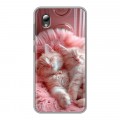 Дизайнерский силиконовый чехол для ZTE Blade A3 (2019) котята котики