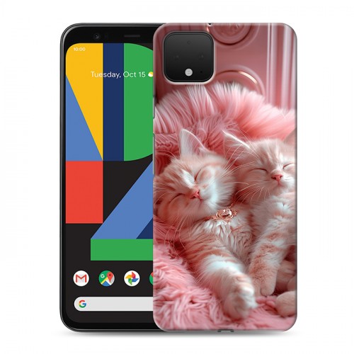 Дизайнерский пластиковый чехол для Google Pixel 4 котята котики