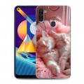 Дизайнерский пластиковый чехол для Samsung Galaxy M11 котята котики