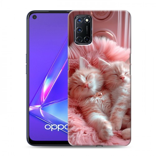 Дизайнерский пластиковый чехол для OPPO A52 котята котики