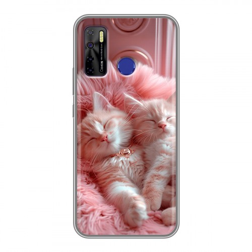 Дизайнерский силиконовый чехол для Tecno Camon 15 котята котики