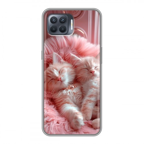 Дизайнерский силиконовый чехол для OPPO Reno4 Lite котята котики