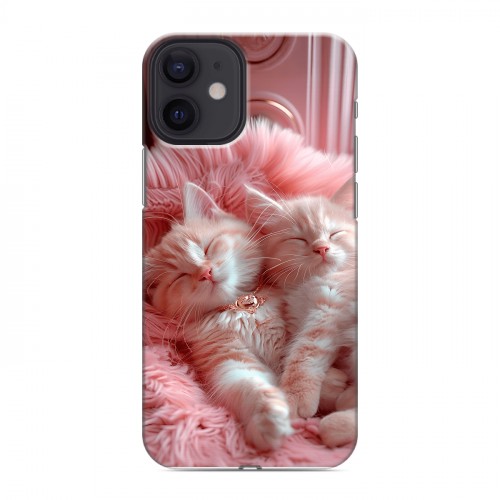 Дизайнерский силиконовый с усиленными углами чехол для Iphone 12 Mini котята котики