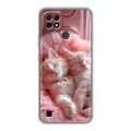 Дизайнерский силиконовый чехол для Realme C21 котята котики