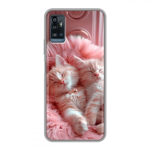 Дизайнерский силиконовый чехол для ZTE Blade A71 котята котики