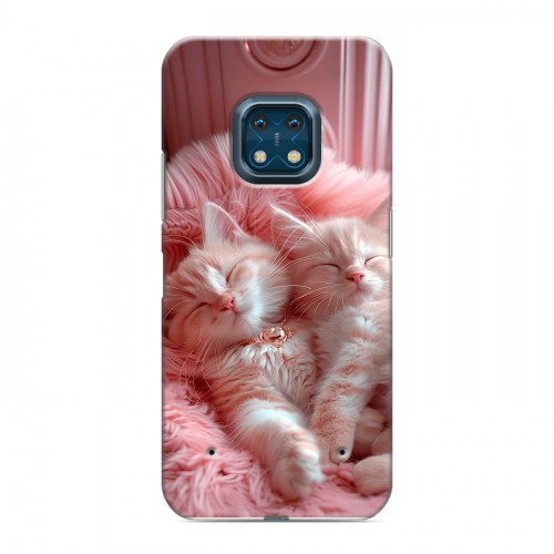 Дизайнерский силиконовый с усиленными углами чехол для Nokia XR20 котята котики