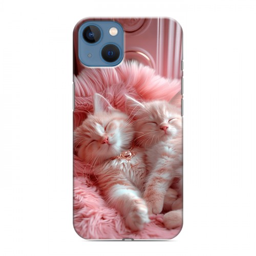 Дизайнерский силиконовый чехол для Iphone 13 котята котики