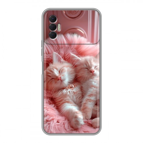 Дизайнерский силиконовый чехол для Tecno Spark 8P котята котики