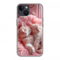 Дизайнерский силиконовый чехол для Iphone 14 котята котики