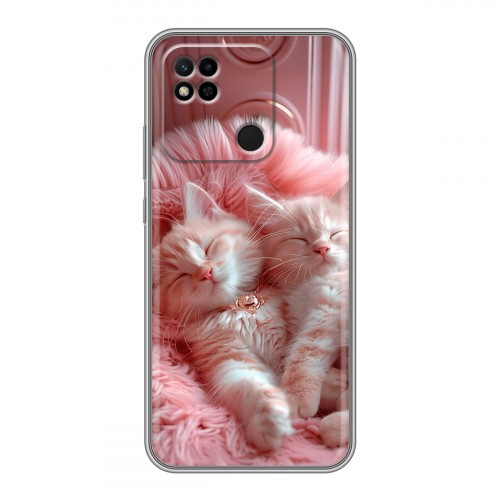 Дизайнерский силиконовый чехол для Xiaomi Redmi 10A котята котики