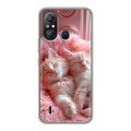 Дизайнерский силиконовый чехол для Itel A49 котята котики