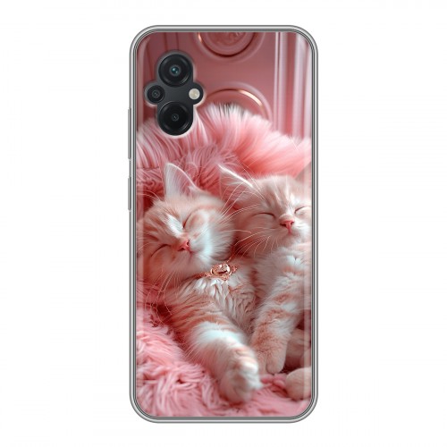 Дизайнерский силиконовый чехол для Xiaomi Poco M5 котята котики