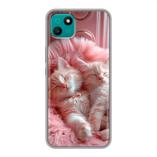 Дизайнерский силиконовый чехол для Wiko T10 котята котики