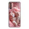 Дизайнерский силиконовый чехол для Samsung Galaxy A04s котята котики