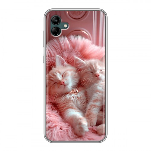 Дизайнерский силиконовый чехол для Samsung Galaxy A04 котята котики