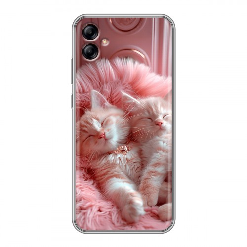Дизайнерский силиконовый чехол для Samsung Galaxy A04e котята котики