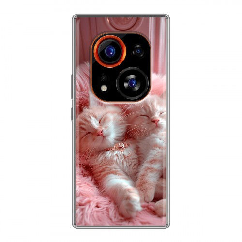Дизайнерский силиконовый чехол для Tecno Phantom X2 Pro котята котики