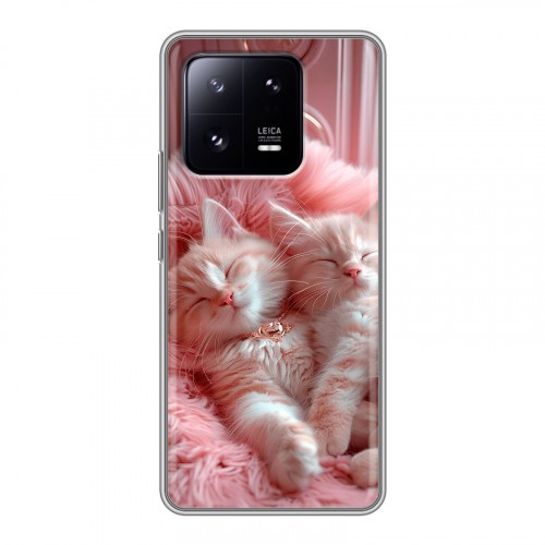 Дизайнерский силиконовый чехол для Xiaomi 13 Pro котята котики