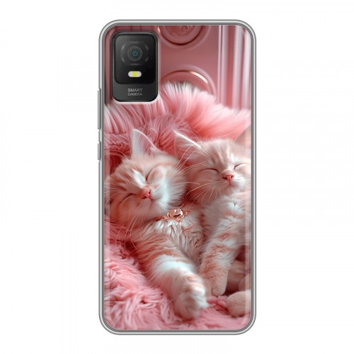 Дизайнерский силиконовый чехол для TCL 403 котята котики