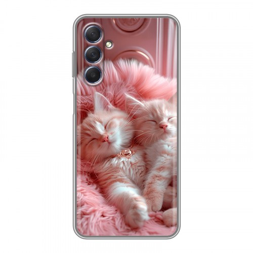 Дизайнерский силиконовый чехол для Samsung Galaxy M54 котята котики