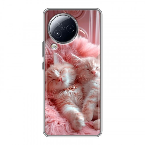Дизайнерский силиконовый чехол для Xiaomi Civi 3 котята котики