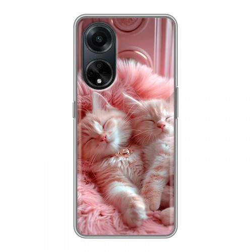 Дизайнерский силиконовый чехол для OPPO A98 котята котики