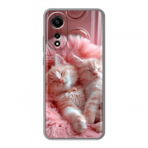 Дизайнерский силиконовый чехол для OPPO A78 4G котята котики
