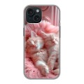 Дизайнерский силиконовый чехол для Iphone 15 котята котики