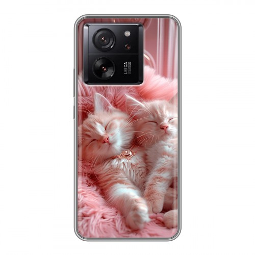Дизайнерский силиконовый чехол для Xiaomi 13T котята котики