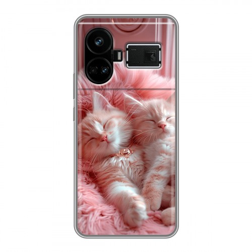 Дизайнерский силиконовый чехол для Realme GT5 котята котики