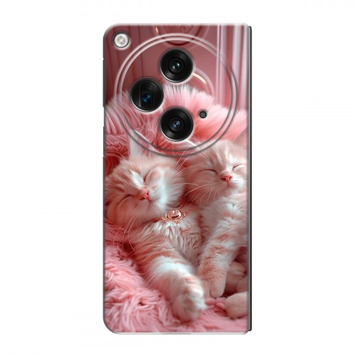 Дизайнерский пластиковый чехол для OPPO Find N3 котята котики