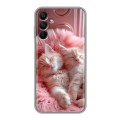 Дизайнерский силиконовый чехол для Samsung Galaxy A15 котята котики