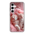 Дизайнерский силиконовый чехол для Samsung Galaxy S24 котята котики
