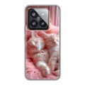 Дизайнерский силиконовый чехол для Xiaomi 14 Pro котята котики