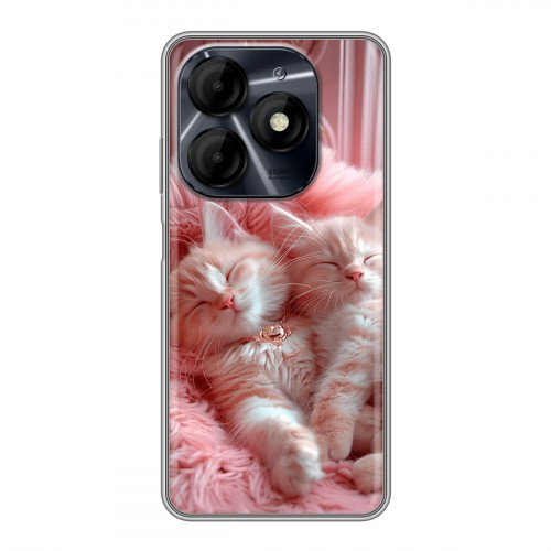 Дизайнерский силиконовый чехол для Itel P55 4G котята котики
